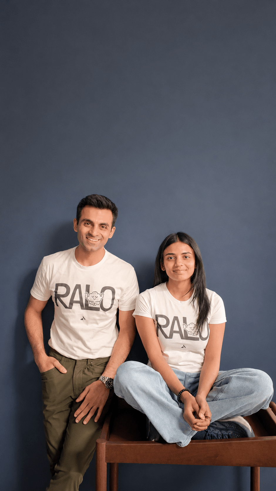 Ralo founders wearing Ralo t-shirts